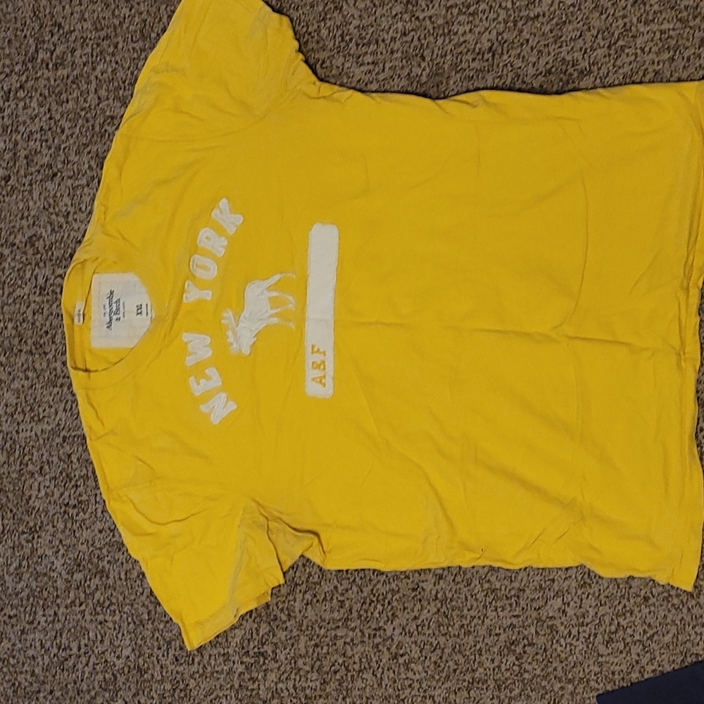 Abercrombie and Fitch mens 2X muscle fit yellow t shirt